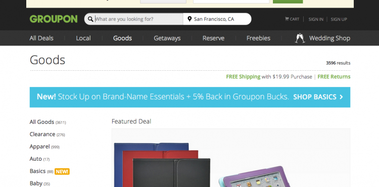 Getting on board with Groupon Goods